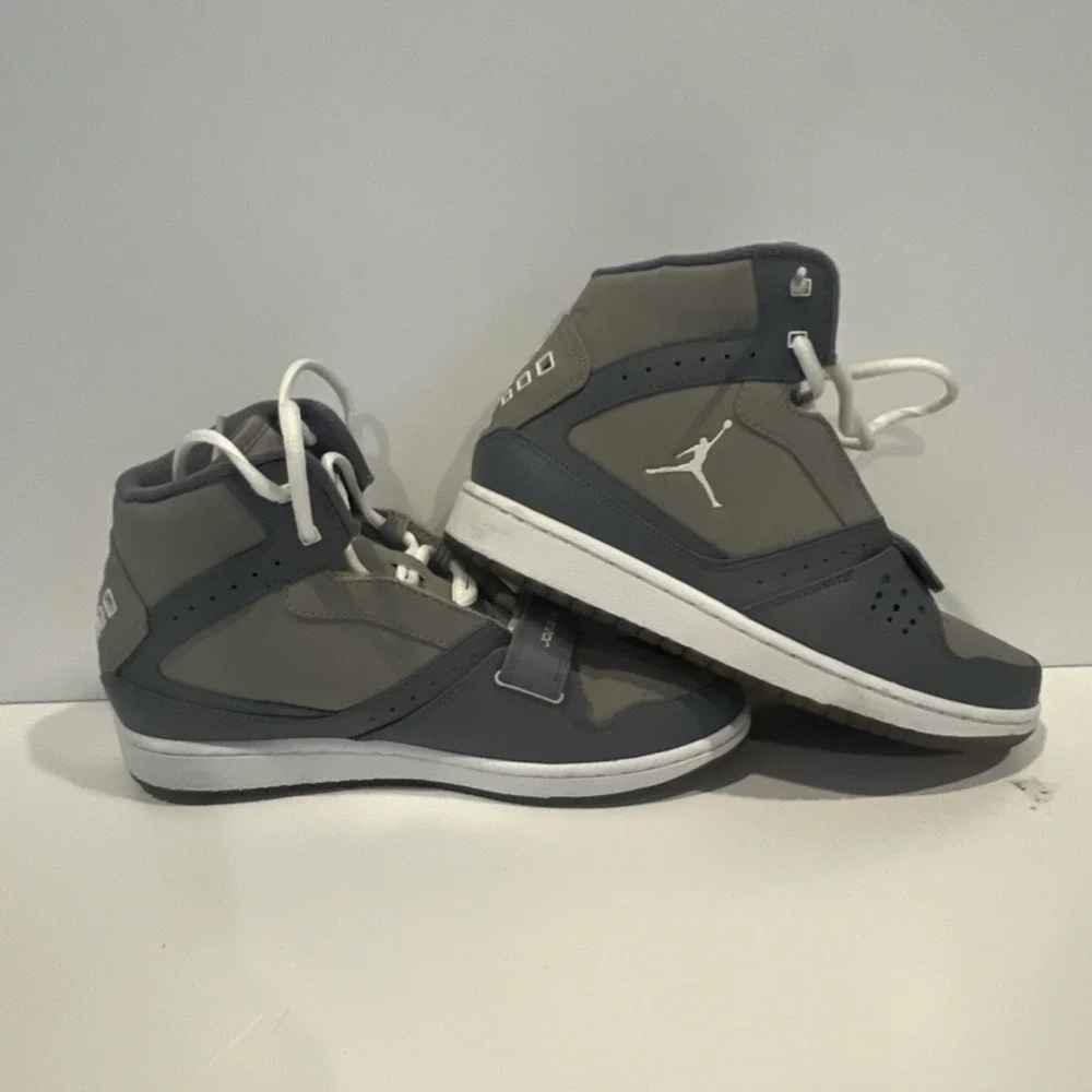Jordan 1 Flight Strap Medium Grey 628584-003 High Top Sneaker Men